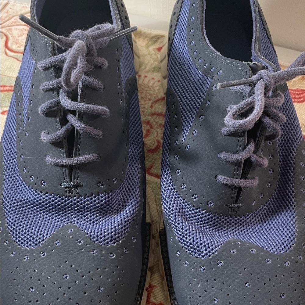 Cole Haan Grand.OS Navy and Royal Blue Lace Up Oxfords - Picture 4 of 14